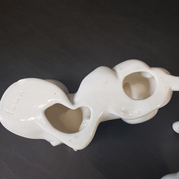 Adorable Vintage 70s White Ceramic Anthropomorphic Mice Mouse Figurines Set 5" - Picture 4 of 8